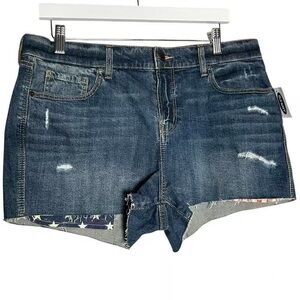 Old Navy Dark Blue Jean Shorts with Star Accents